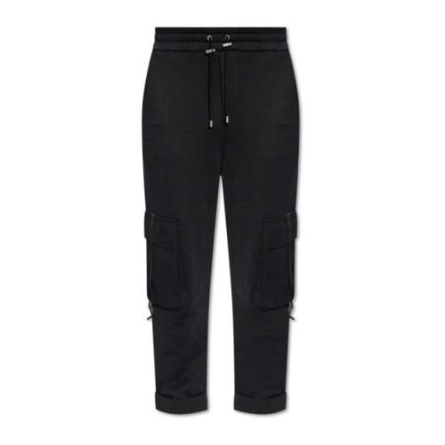 Balmain Sweatpants med logotyp Black, Herr