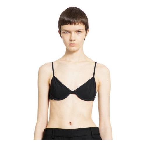 TotêMe Svart Smockad Bikini Top Black, Dam