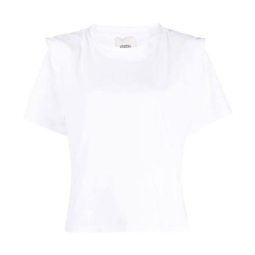 Isabel Marant Vit Veckdetalj T-shirt White, Dam