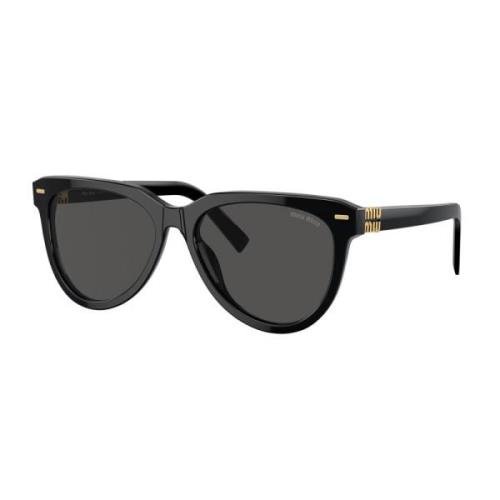 Miu Miu Modern Svarta Solglasögon Phantos Design Black, Dam