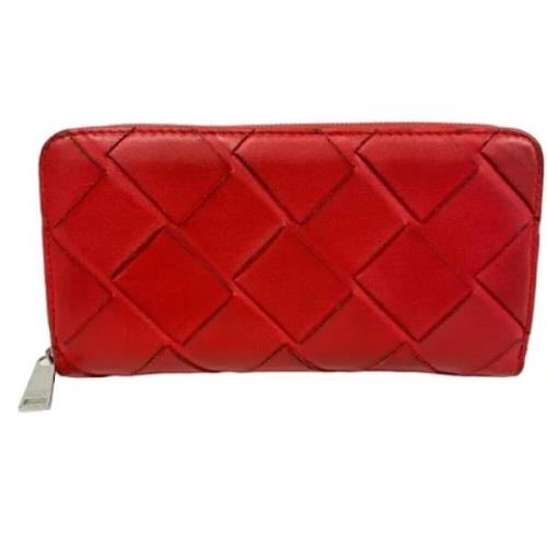 Bottega Veneta Vintage Pre-owned Laeder plnbcker Red, Unisex