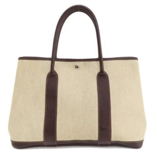 Hermès Vintage Pre-owned Tyg handvskor Beige, Dam