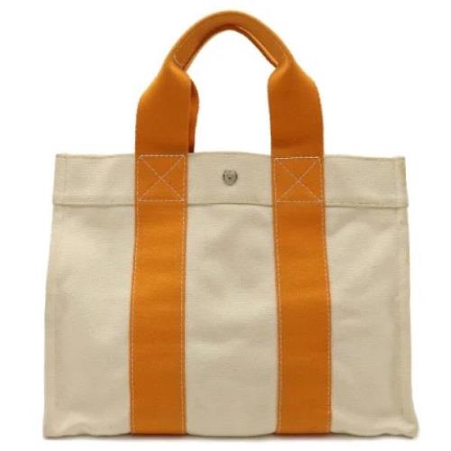 Hermès Vintage Pre-owned Canvas handvskor Beige, Dam