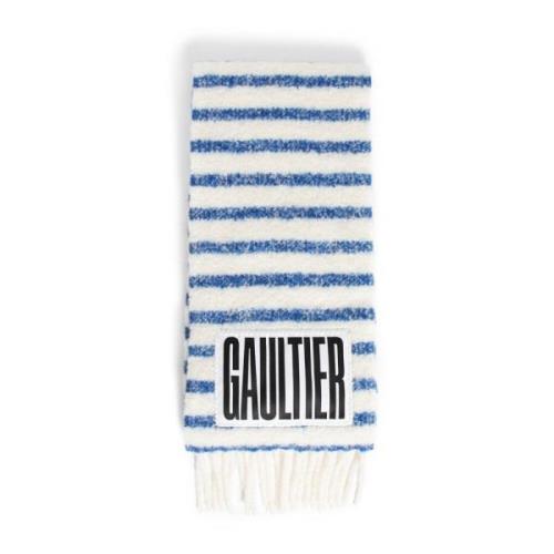 Jean Paul Gaultier Randig Mohair Halsduk Fransade Ändar Multicolor, Da...