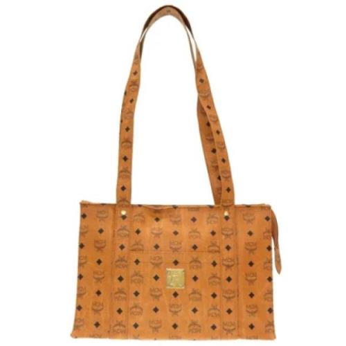 MCM Pre-owned Pre-owned Tyg totevskor Brown, Dam