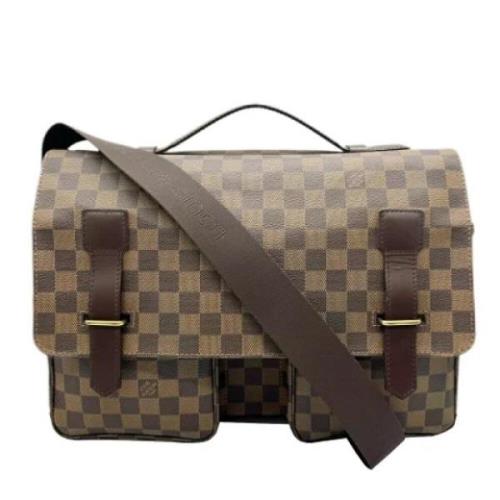 Louis Vuitton Vintage Pre-owned Canvas axelremsvskor Brown, Dam