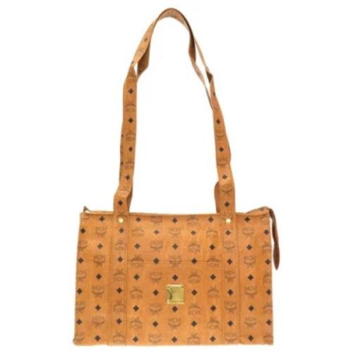 MCM Pre-owned Pre-owned Tyg totevskor Brown, Dam