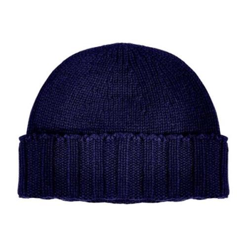 Drumohr Blå Cashmere Beanie Mössa Blue, Herr