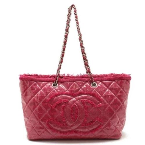 Chanel Vintage Pre-owned Tyg chanel-vskor Pink, Dam