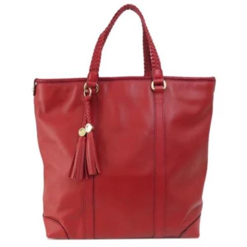 Gucci Vintage Pre-owned Laeder totevskor Red, Dam