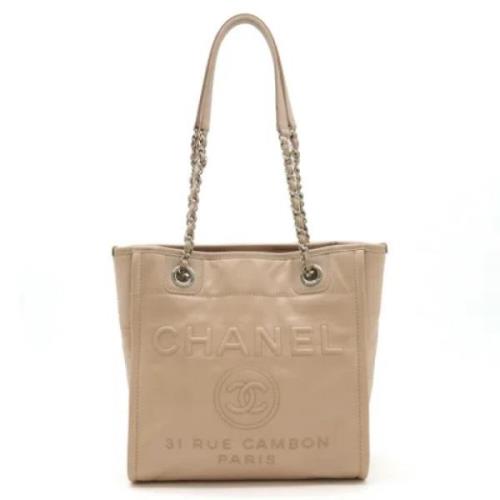 Chanel Vintage Pre-owned Laeder chanel-vskor Beige, Dam