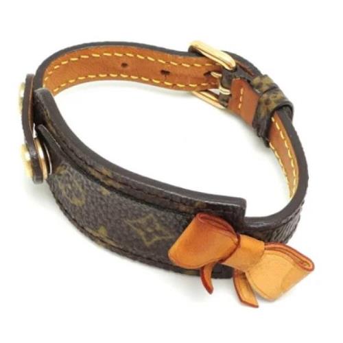 Louis Vuitton Vintage Pre-owned Tyg armband Brown, Dam