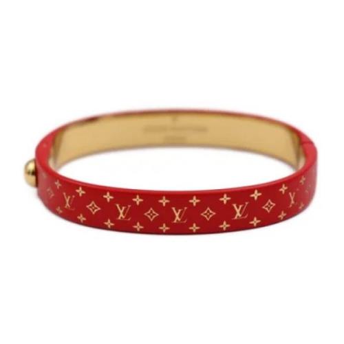 Louis Vuitton Vintage Pre-owned Tyg armband Red, Dam