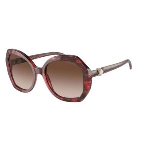 Giorgio Armani Röda Acetat Solglasögon för Kvinnor Red, Dam