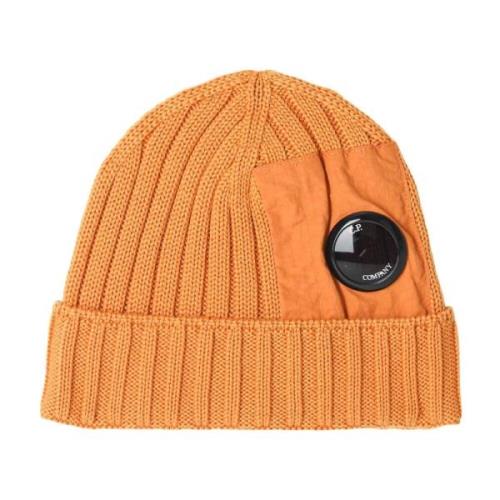 C.p. Company Beanie Mössa, Håll dig Varm och Stilfull Orange, Herr