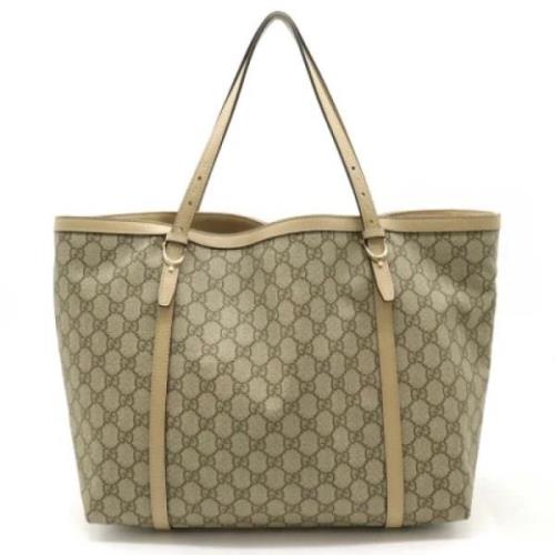 Gucci Vintage Pre-owned Tyg totevskor Beige, Dam