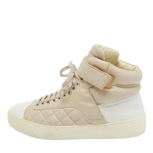 Chanel Vintage Pre-owned Laeder sneakers White, Dam