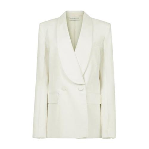 Nina Ricci Naturlig Shawl Krage Blazer White, Dam