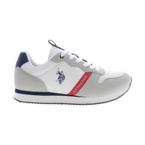 U.s. Polo Assn. Vita kontrast sneakers Stiliga Bekväma Multicolor, Her...