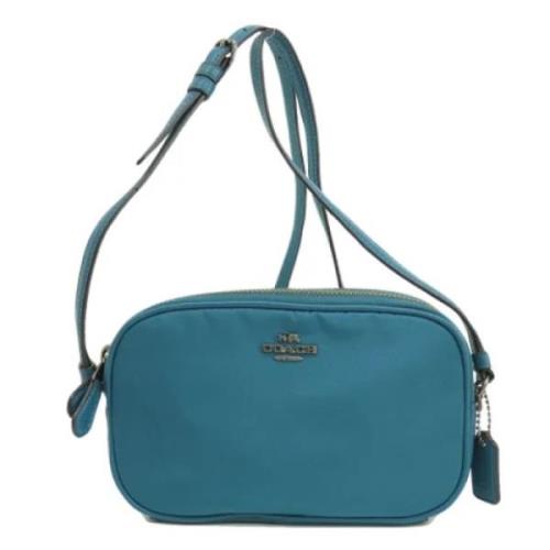 Coach Pre-owned Pre-owned Nylon axelremsvskor Blue, Dam