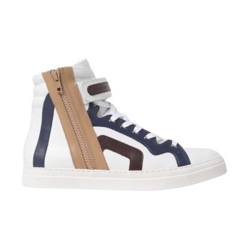 Pierre Hardy Vita Högtopp Sneakers med Sidoficka White, Herr