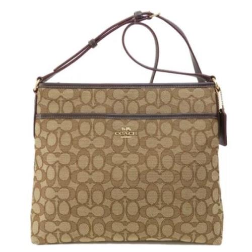 Coach Pre-owned Pre-owned Canvas axelremsvskor Brown, Dam