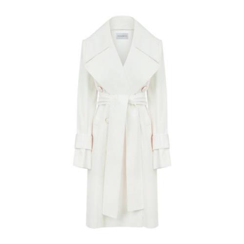 Nina Ricci Naturlig Linne Trenchcoat White, Dam