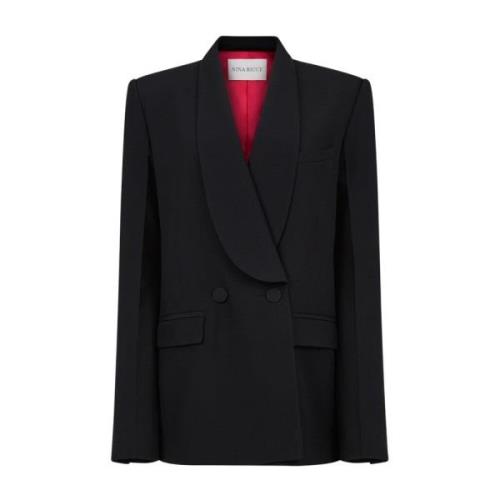 Nina Ricci Svart Shawl Krage Blazer Black, Dam