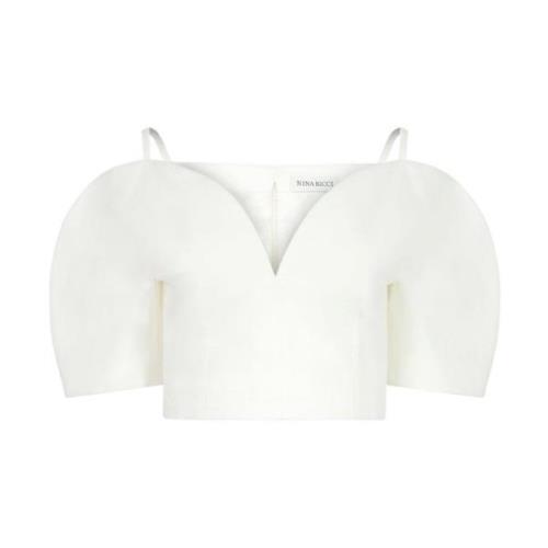 Nina Ricci Hjärtformad Ringning Naturlig Topp White, Dam