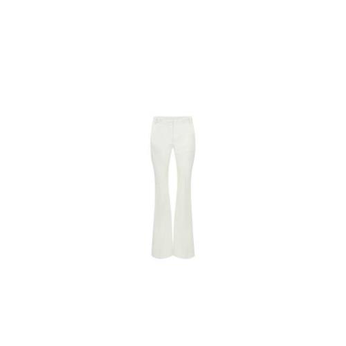 Nina Ricci Naturliga Linne Bootcut Byxor White, Dam