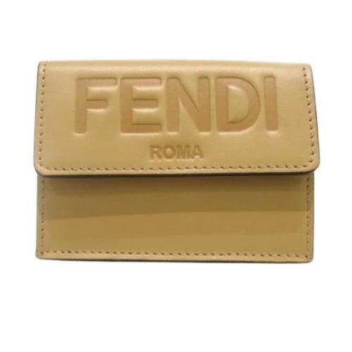 Fendi Vintage Pre-owned Laeder plnbcker Beige, Dam