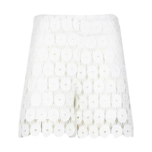 Erika Cavallini Vit Macrame Effekt Kjol White, Dam