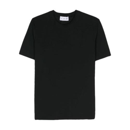 Post Archive Faction Svart Jersey T-shirt med Logo Print Black, Herr