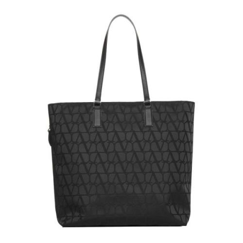 Valentino Garavani Iconographe Svart Tyg Toteväska Black, Herr