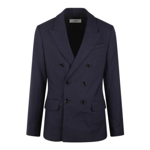 Ami Paris Ull Twill Dubbelknäppt Blazer Blue, Herr