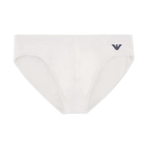 Emporio Armani Broderad logga badbyxor - Vit White, Herr