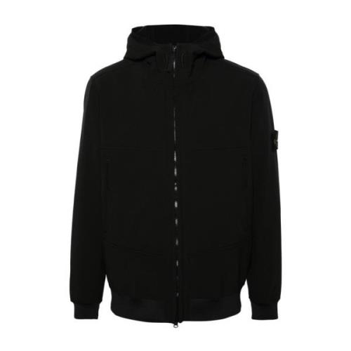 Stone Island Svarta Jackor för en Stilfull Look Black, Herr