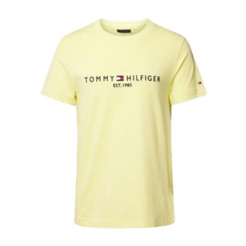 Tommy Hilfiger Herr Logo Tee Garment Dye Yellow, Herr