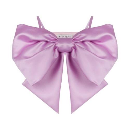 Nina Ricci Lila Satinbåge Bralette Purple, Dam