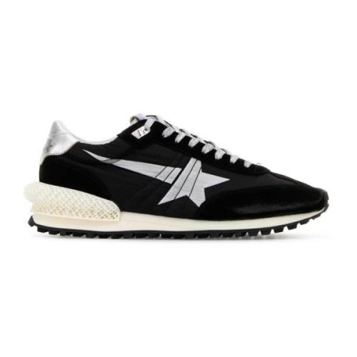 Golden Goose Svart Tyg Mocka Löpning Maraton Sneakers Black, Herr