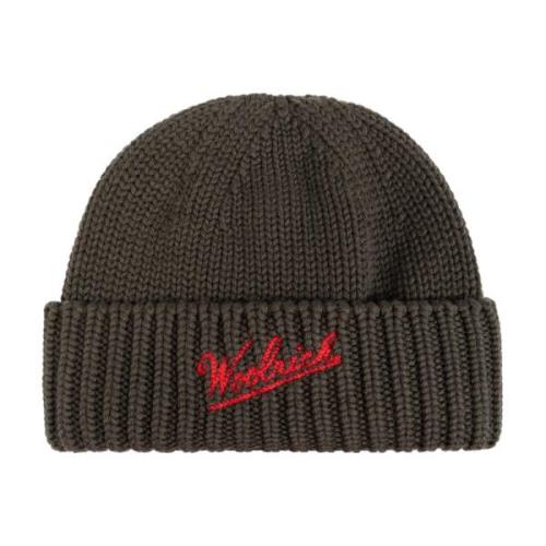 Woolrich Ullmössa med logotyp Green, Herr