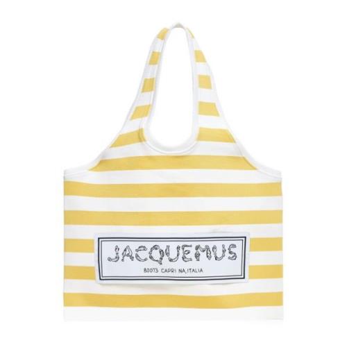 Jacquemus Randig Stickad Toteväska Multicolor, Dam