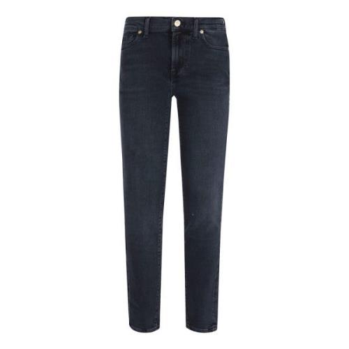 7 For All Mankind Ljusblå Skinny Fit Denim Jeans Blue, Dam