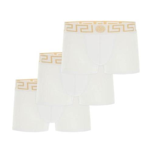 Versace Ikoniskt Greca Mönster Trunks White, Herr