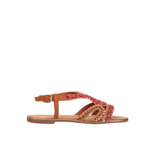 Alma EN Pena Multifärgad Juvel Platt Sandal Multicolor, Dam