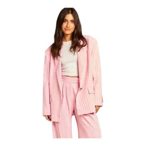 Alma EN Pena Glitter blazer med strassdetaljer Pink, Dam