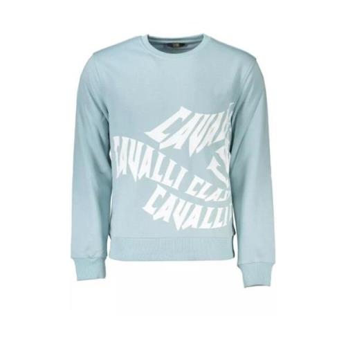 Cavalli Class Elegant Komfort Sweatshirt Blue, Herr