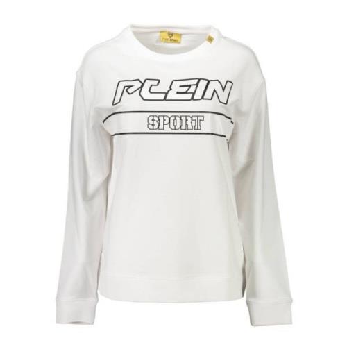 Plein Sport Snygg Långärmad Sweatshirt White, Dam