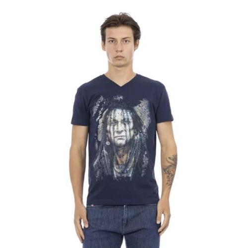 Trussardi Blå Stilfull Kortärmad T-shirt Blue, Herr