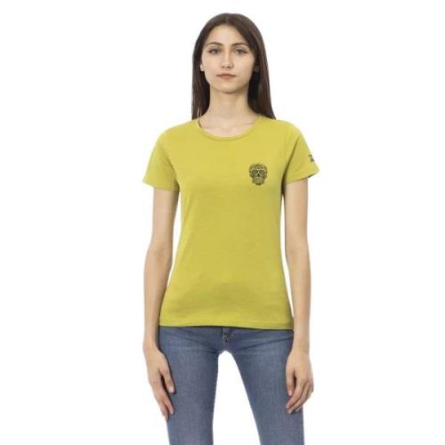 Trussardi Grön Konstnärlig Frontprint T-shirt Green, Dam